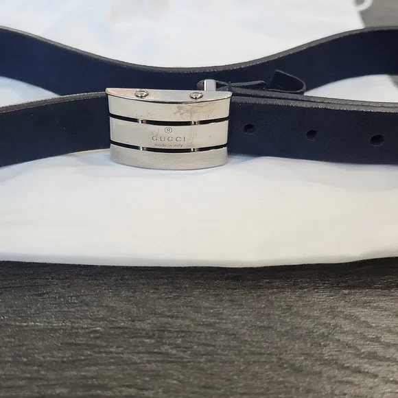 Gucci Child belt navy blue suede size S - Picture 3 of 11